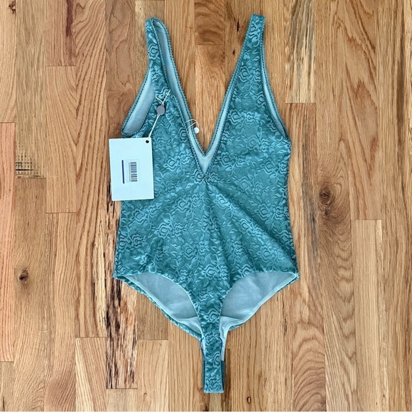 NWT New Jonathan Simkhai Ocean Standard Afton Lace Bodysuit Sz S - Picture 4 of 5